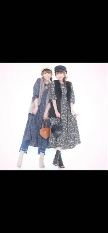 앤드러브 화사함을 부르는 플라워 티어드 원피스 LL