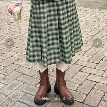 ciaopanic 체크 플리츠 스커트