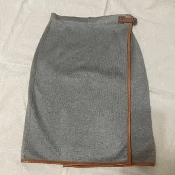 랄프 로렌 무릎 기장 랩 스커트