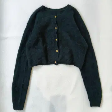 새상품급 [ 개럴개런트 ] 울 숏 가디건 2way 골드 버튼 기모