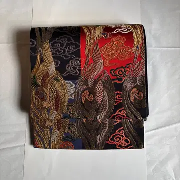 봉황과 구름 자수 후쿠로 오비