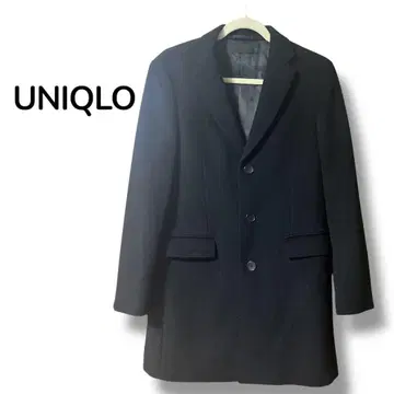 [ 미사용 ] UNIQLO 블랙 테일러드 코트 남성용 블랙