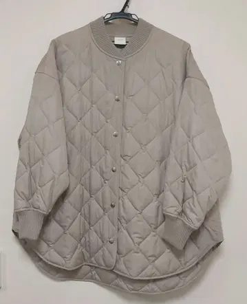 베이지 퀼팅 자켓