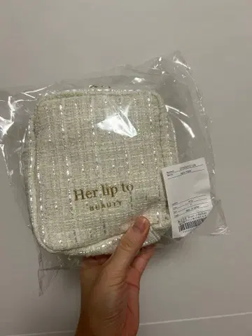 Her lip to BEAUTY 트위드 파우치