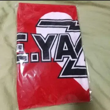 야자와 에이요시 페이스 타월 (로고 하트) 레드/블랙/화이트