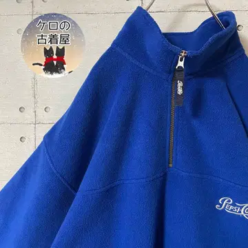 90s 펩시콜라 기업 남성용 XL 하프 지퍼 플리스 빅 사이즈