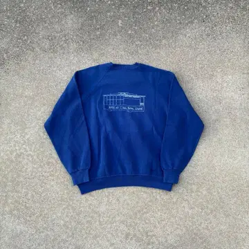 [ VINTAGE ] 90s 크루 넥 스웨트 블루 미국제 1