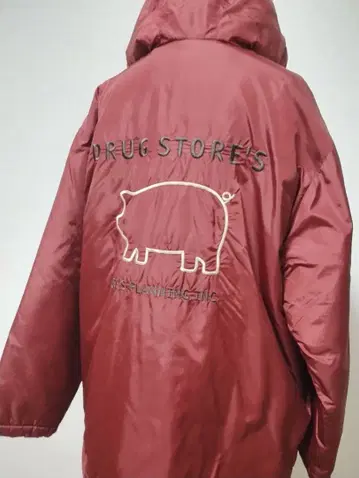 빅 사이즈 드럭스토어즈 후드 부착 충전솜 나일론 자켓