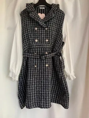 빅 사이즈 트위드 원피스