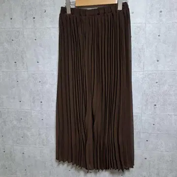 naturalcouture 브라운 플리츠 스커트