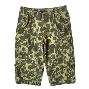 Winiche & Co. 헤링본 크롭 카고 팬츠 덕 헌터