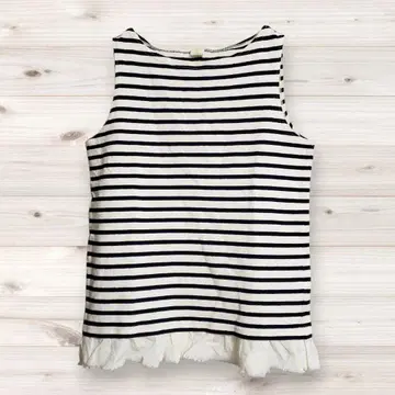 B1313 SHIPS T셔츠 슬리브리스 (M) 보더 올 패턴 일본제