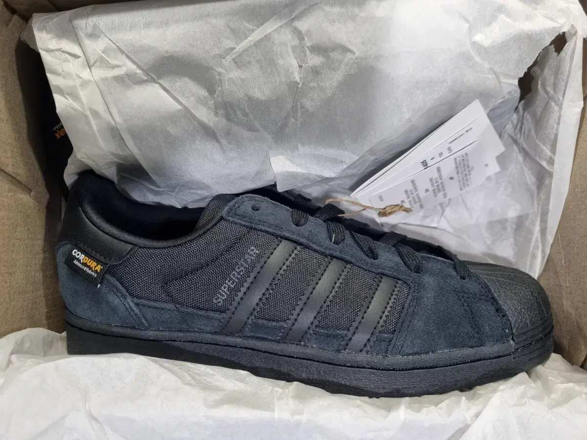 Adidas Superstar Core Black Carbon Cordura 235 New Product