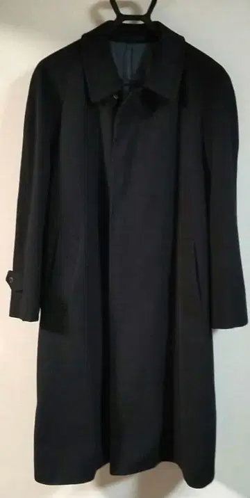 캐시미어 스탠드 칼라 코트 남성용