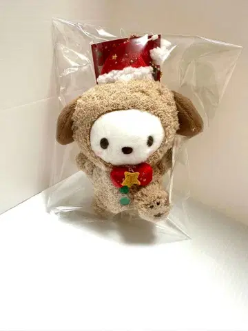 새상품 산리오 크리스마스 포차코 마스코트 봉제 인형 키링