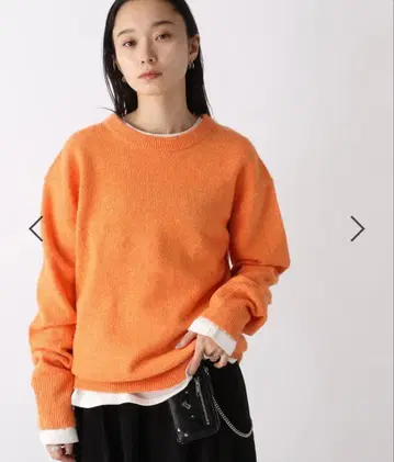 JEANASIS 울 블렌드 브라이트 크루넥 풀오버