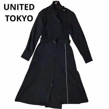 새상품급 UNITED TOKYO 쉘터 블로킹 원피스 블랙 1