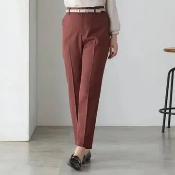 아오키 AOKI 수트의 AOKI 발레리나 팬츠 빨간색 벽돌 보르도