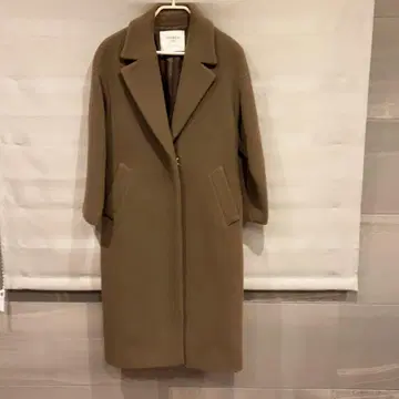 컨디션 최상 브라운 체스터 코트 이탈리아제 패브릭 캐시미어 혼방