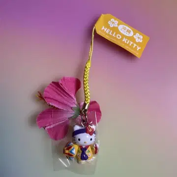 지역 한정 키티 족쇄 헬로키티 오키나와 한정판 전통 의상 스트랩 초레어