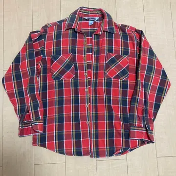 빅맥 체크 무늬 플란넬 셔츠 M 사이즈