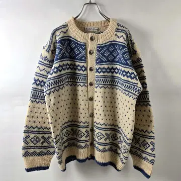 Handknit in norway 노르딕 무늬 빈티지 니트 가디건