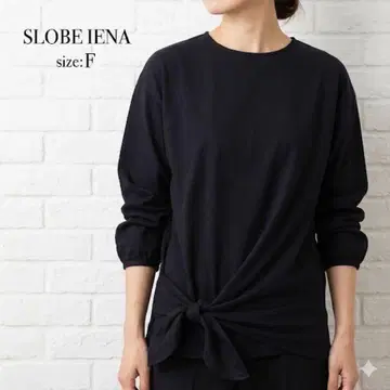 울 혼방 SLOBE IENA 일본제 허리 리본 블라우스 워셔블