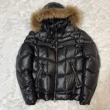 y2k 퍼 다운 자켓 기믹 헤이세이 시크 스타일 미광택 그런지