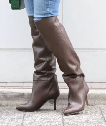 [ 새상품급 ] PELLICO 니하이 롱 부츠 펠리코 브라운 37