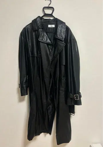 Loose/루스 모드 오버 하이넥 트렌치코트 블랙 XS