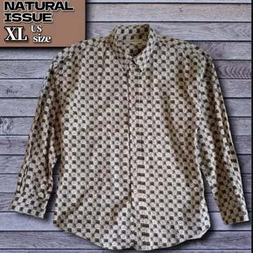 NATURAL ISSUE 기하학 패턴 어스 컬러 2XL 상당 빅 사이즈