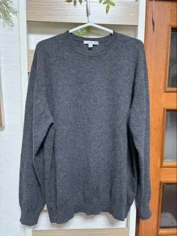 캐시미어 100% 다크 그레이 유니클로 긴팔 스웨터 L