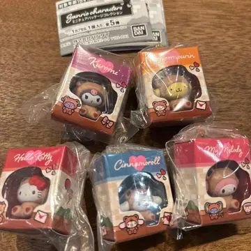 산리오 캐릭터즈 미니어처 패키지 컬렉션 컴플리트 전 5종