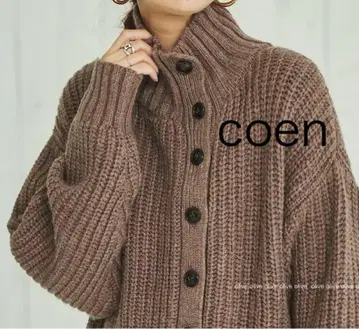 coen 램스울 사선 버튼 2WAY 니트