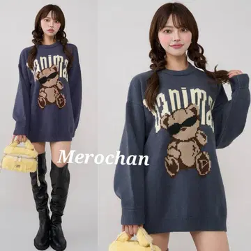 다리치 Danimal 베어 니트 풀오버 [블루] 프리