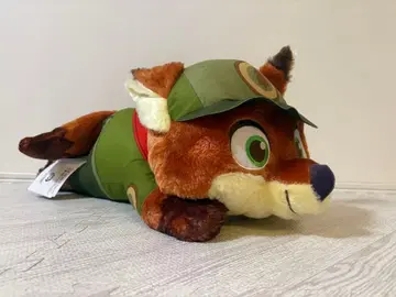 여우 봉제 인형 그린 컬러 햇 포함