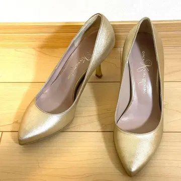 [ 새상품급 ] 긴자 카네마츠 펌프스 21cm 샴페인 골드