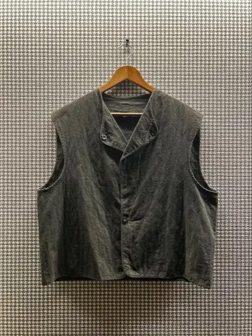 50s Belgian Army Quilted Vest black dyed