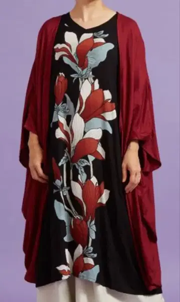 와모노야 카야 레드 롱 하오리