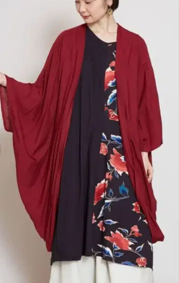 와모노야 카야 레드 롱 하오리