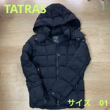 TATRAS 블랙 다운 자켓 후드 부착
