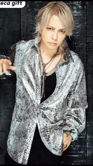 HYDE 착 스네이크 실버 호일 드레스 셔츠 턱시도 HYDE