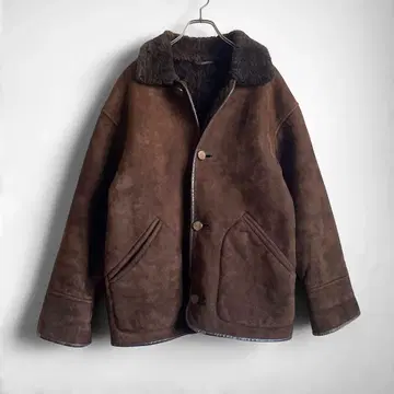 ~90s 영국제 빈티지 무스탕 자켓 카 코트 숏 기장