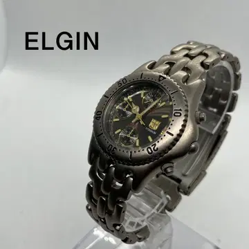 [ 새상품/배터리 작동 ] ELGIN 티타늄 크로노그래프 손목시계