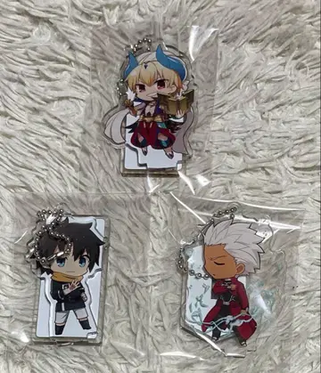 Fate/Grand Order 스탠드 포함 SD 아크릴 키홀더 3개