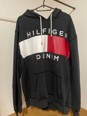 TOMMY HILFIGER DENIM 후드티 후드 XXL 블랙