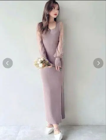 RESEXXY 리젝시 스퀘어넥 니트 원피스 롱 원피스