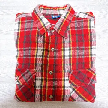 빨간색 체크 셔츠 L 사이즈