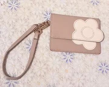 마리콴트 패스 케이스 연한 베이지 x 화이트 정기권 프래그먼트 케이스