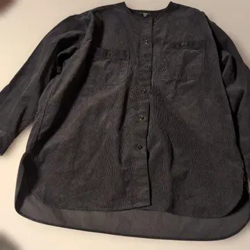 코듀로이 긴팔 롱 셔츠 XL